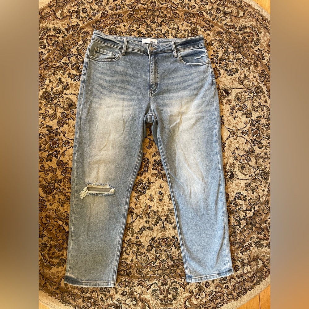 Vervet Women’s Size 32 Lightwash Denim Jeans Summer Ripped Curvy Summer Spring